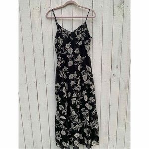 Black floral maxi dress